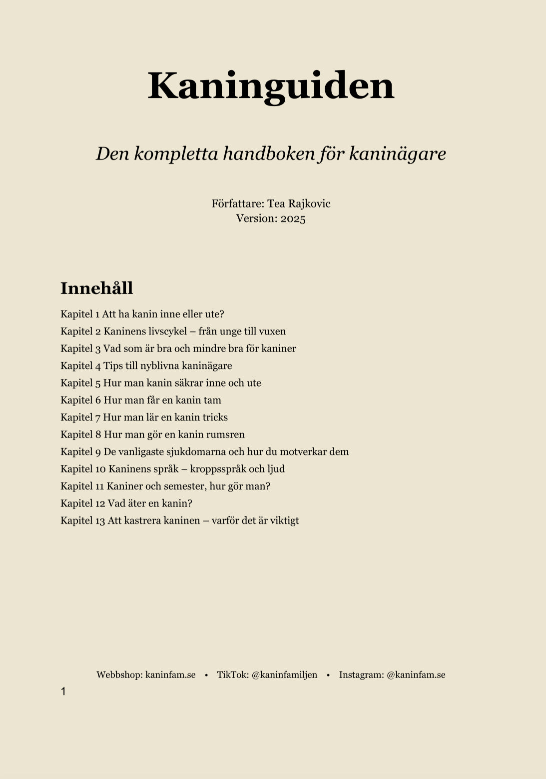 Kaninguiden-den kompletta handboken för kaninägare